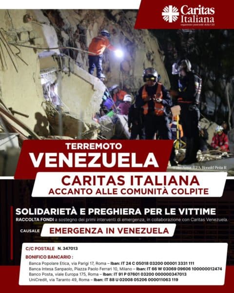 Terremoto Venezuela: Caritas Termoli-Larino invita a sostenere raccolta fondi