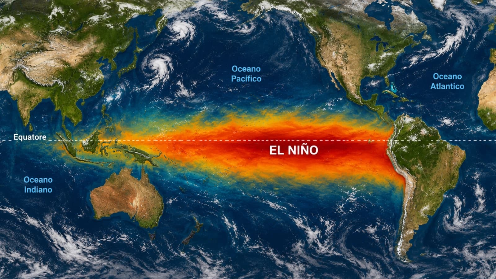 El Niño si rafforza, l'avvertimento dell'ONU: «Mesi critici per il clima mondiale»