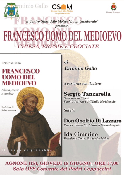 Diocesi di Trivento, la presentazione del libro Francesco uomo del Medioevo